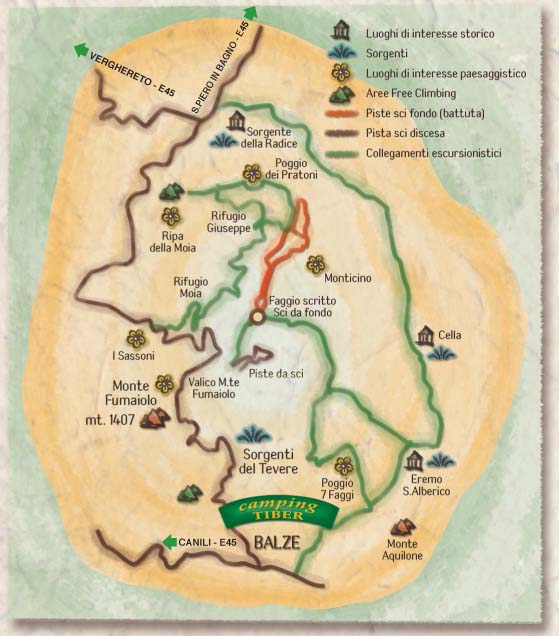 Mappa dei Sentieri